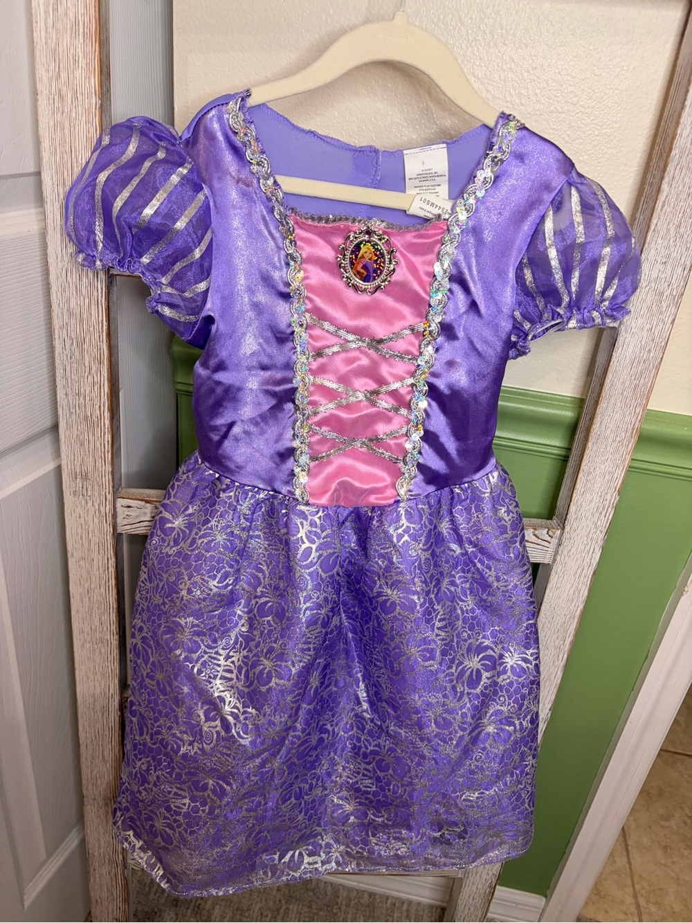 🦎 Disney Rapunzel Tangled Princess Costume Dress 4-6X